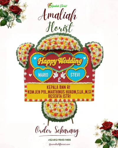 Karangan Papan Bunga Pernikahan di Pabuaran Tumpeng